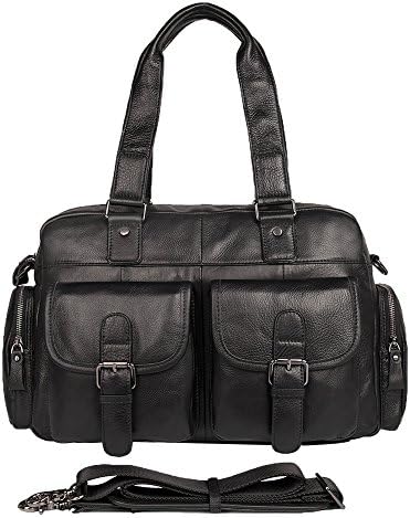 Genda 2Archer Leather Top Handle Shoulder Handbag for Men Women