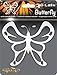 Cruiser Accessories 83303 Butterfly 3D-Cals Raised Adhesive Decal, Chrome
