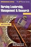 Nursing Leadership, Management and Research, Grant, Ann B. and Massey, Veta H., 0874349680
