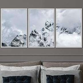 signwin 3 Piece Framed Canvas Wall Art Snow...