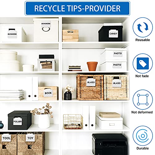 52 Pieces Basket Bin Labels Clip Kitchen Clip Label Holders Removable