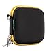 TouchFine Earbuds Carrying Case,Eva Hard Headphone Case for iPod/MP3/Earphones/Usb Cable(2Pack)-Black+Black/Yellow