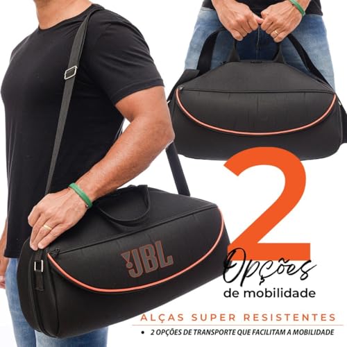 Bolsa Case Capa Bag Triboshop para Boombox 3 2 1 Com Bolso Alça Resistente - Resistente a Agua, Acolchoado Premium
