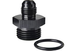Podavelle 6AN Male Flare to 10AN ORB O-ring Boss Fuel Pump Rail Adapter Fitting Aluminum Black