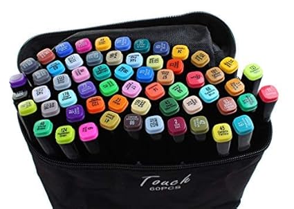 60 Marker Stift Twin Tip – Permanent Textmarker Graffiti Pens Manga Für Schule Drawing