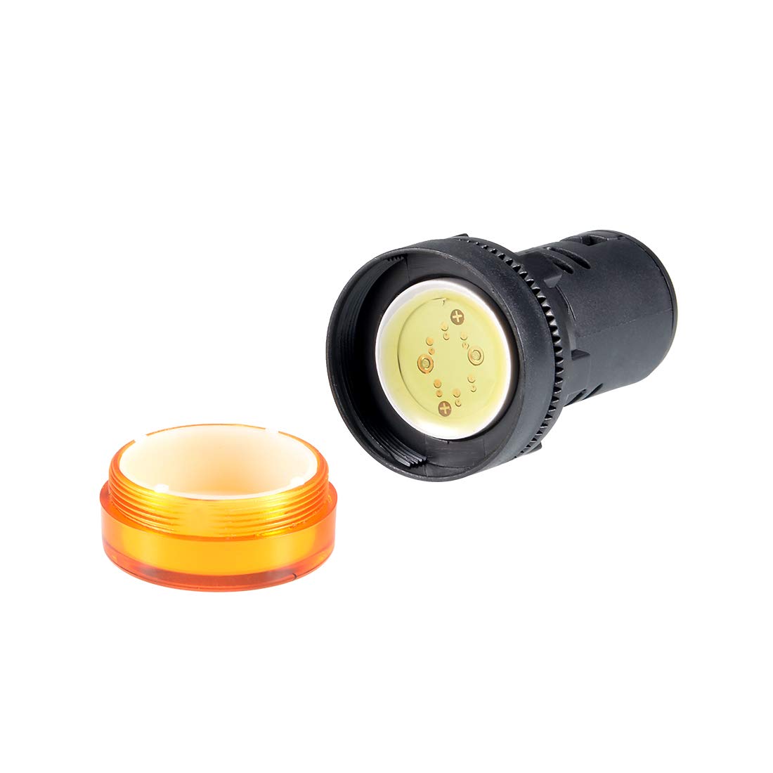 uxcell 10Pcs AC/DC 110V Indicator Lights, Yellow LED, Flush Panel Mount 7/8" 22mm: Industrial & Scientific