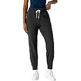 Women's Moisture Wicking Jogger Pants for Fitness, Drawstring Waist, Side Pockets, Soft Breathable for Running, Casual Sports