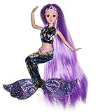 Eledoll Mermaid Princess Doll Sirenia Very Long Purple Hair Play Poseable Articulated Joints Mermaid Doll 11.5 inch Fashion Doll