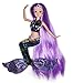 Eledoll Mermaid Princess Doll Purple Sirenia Very Long Hair Poseable Mermaid Doll 11.5 inch Fashion Doll
