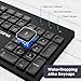 VicTsing Wireless Keyboard and Mouse Combo, 105-Key Chiclet Keyboard with Water-Dropping Keycaps, Portable Mobile Silent Optical Mice, 2.4GHz Dropout-Free Connection, Long Battery Life for PC, Desktop