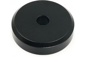 Menesia 45 Record Adapter Aluminum 45 RPM Adapter for Record Player (Black)