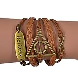 CAETLE®Women Girl Steering Sail Sailor Infinity Knit Leather Rope Chain Charm Bracelet Dgh02