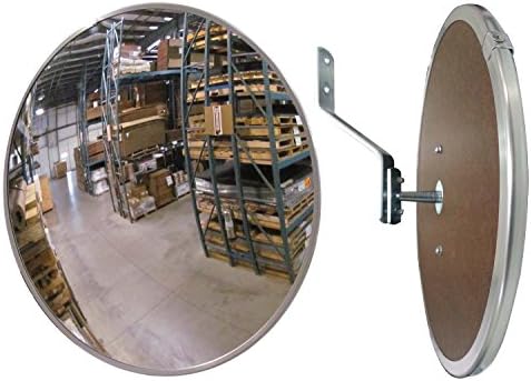 #1 Industrial Rated 18" Dia. Acrylic Indoor/Outdoor Safety &amp; Security Convex Mirror Made in the USA
