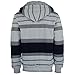Men's Stripe Zip Up Heavy Blend Sherpa-Lined Fleece Hoodie Sweatshirt