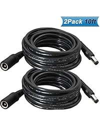 CCTV 2.1 mmx 5,5 mm. Alimentación DC 12 V macho a hembra Enchufe Adaptador De Cable De Cable De Extensión De 10 ft para cámara de seguridad para el hogar cámara ip inalámbrica de vigilancia DVR no empotrado LED, coche, más