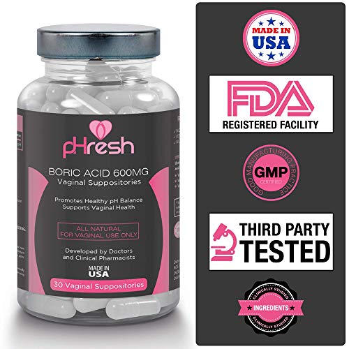 3 Vaginal+Suppositories+pHresh+Promotes+Supports