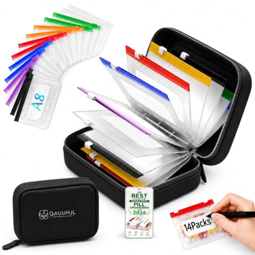 QAUUHJL A8 Waterproof Pill Pouch Travel Organizer Medicine Case Container at Amazon