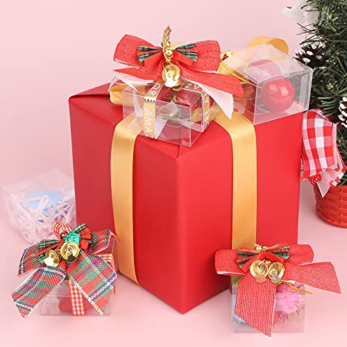 VGoodall Clear Favor Boxes, 100 pcs Plastic Gift Boxes Transparent Cube Boxes PET Boxes for Wedding, Party, Baby Shower, Bridal Shower