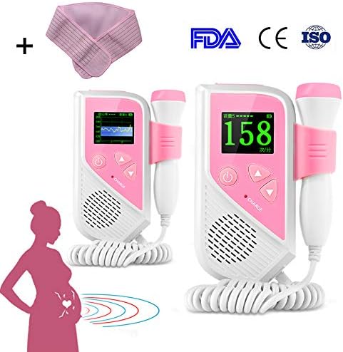 YQZ Baby Heartbeat Monitor, Ultrasound Fetal Easy Heart Rate Monitor Fetal Baby Heart Rate LCD for Pregnant Home Care