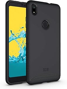 TUDIA ZTE Blade Max 2s Case, Slim-Fit Heavy Duty [Merge] Extreme Protection/Rugged but Slim Dual Layer Case for ZTE Blade Max 2s (Matte Black)
