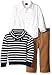 Nautica Baby Three Piece Set with Woven Shirt, Striped Shawl Sweater, and Twill Pant, Sport Navy, 24 Months