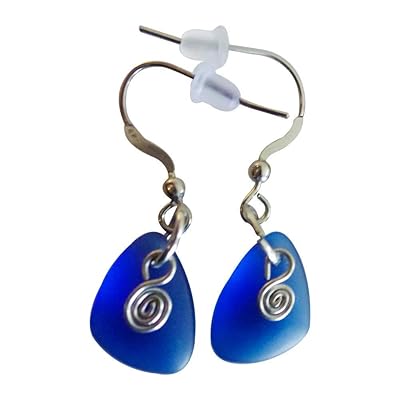Blue Sea Glass Earrings Small Inches Nautical Nigeria Ubuy