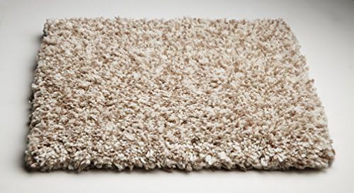 KAS Oriental Rugs Bliss Collection Shag Area Rug, 8' x 11', Ivory Heather