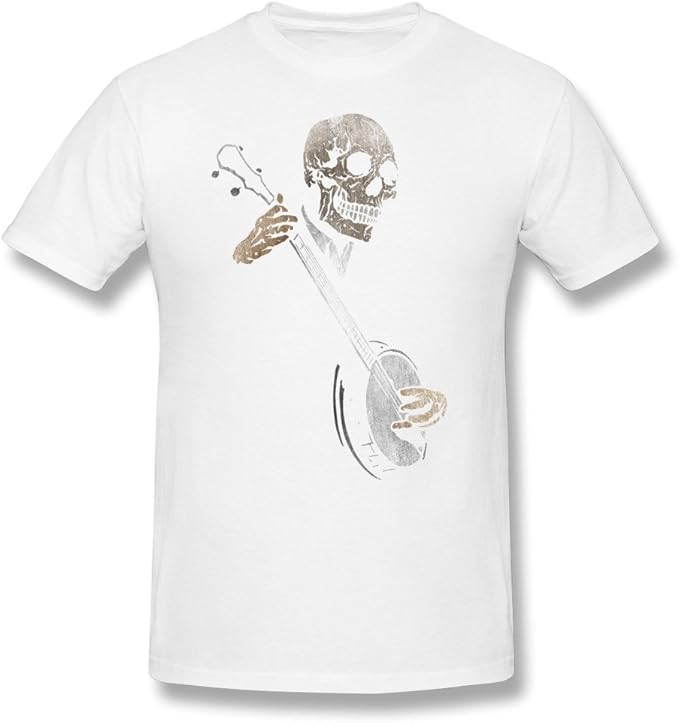 Amazon 顔春 メンズ 2016 夏 髑髏と二弦の胡琴 二胡 音楽 半袖t
