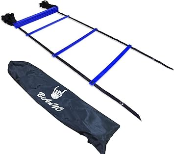 Amazon ラダー トレーニング 厚4mm 2m 4枚 幅42cm トレーニングラダー 小学生 サッカー トレーニング 器具 ラダートレーニング スピード 陸上 フットサル バスケット バスケ 野球 ラグビー 部活 練習 テニス 反射神経 運動神経 収納袋付き 青 Bianyc ハードル