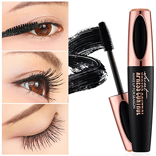 4D Silk Fiber Eyelash Mascara, Natural Thick Thickening & Lengthening Lash Mascara, Long Lasting, Waterproof & Smudge-Proof, All Day Exquisitely Lush, Full, Long, Thick, Smudge-Proof Eyelashes - 2Pcs