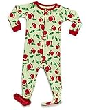 Leveret Organic Apple Footed Pajama 4 Years