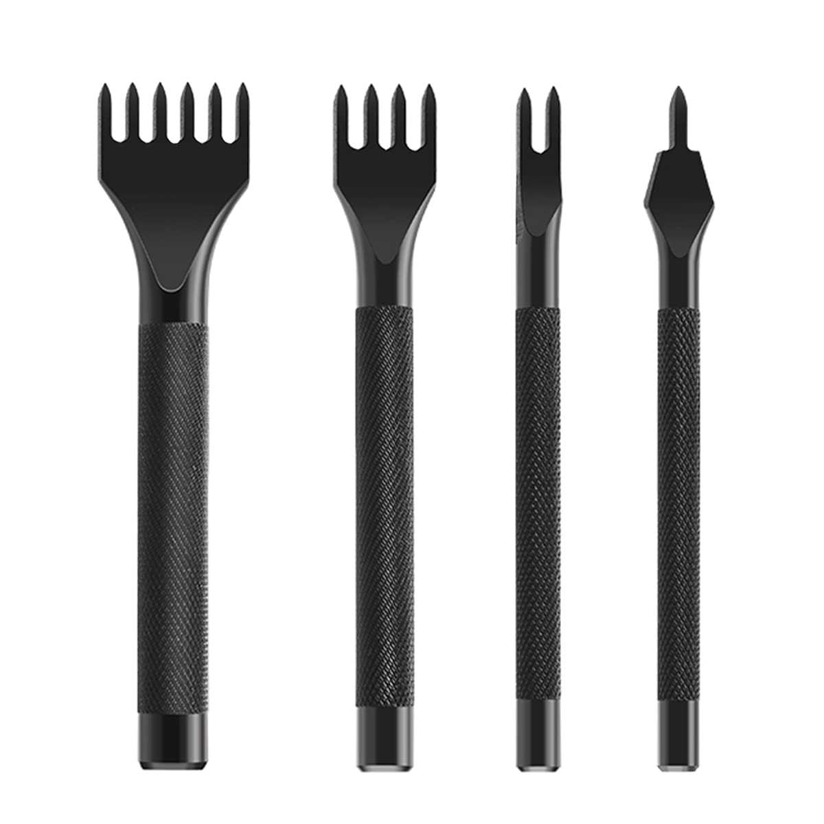 Photo 1 of Leather Lacing Stitching Punches 1/2/4/6 Prong DIY Leather Hole Tool Stainless Steel Leather Craft Kits (5mm)