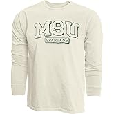 Blue 84 NCAA Unisex-Adult NCAA Officially Licensed Long Sleeve T-Shirt Ivory Dyed Ringspun Vintage