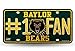 NCAA Baylor Bears Bling #1 Fan Metal Auto Tag Plate, 12 x 6-Inch, Silver