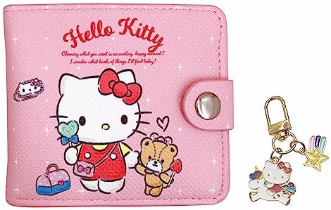 SANRIO Hello Kitty Pass Case, Purple, Cute, Compact, Faux Leather