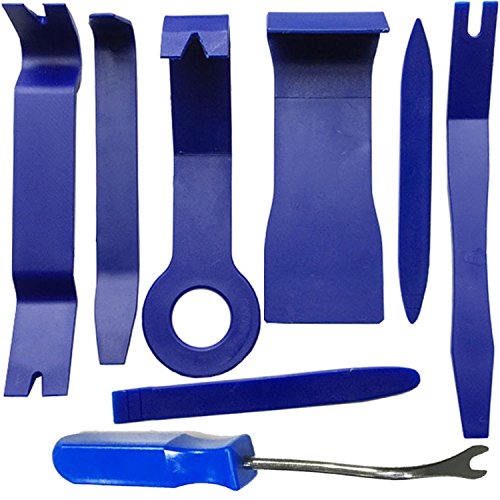 Kweiny Auto Trim Removal Tool Kit | Car Audio Video Dashboard and Door Clip Panel Fastener Repair Installer Open Pry Tool Set ( 8 Pieces )