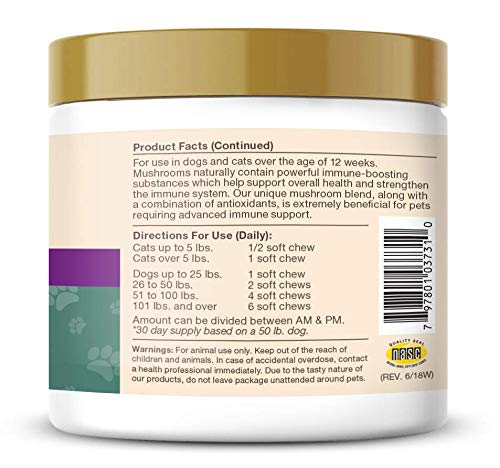 NaturVet--Mushroom-Max-Advanced-Immune-Support-for-Dogs--Strengthens-Immunity-Supports-Overall-Health--Contains-Turkey-Tail-Reishi-Maitake-Shitake-Mushrooms