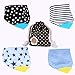 My qBebe Reversible Cotton Bandana Baby Teething Bibs, 2 Pk w/Bonus Storage Bag