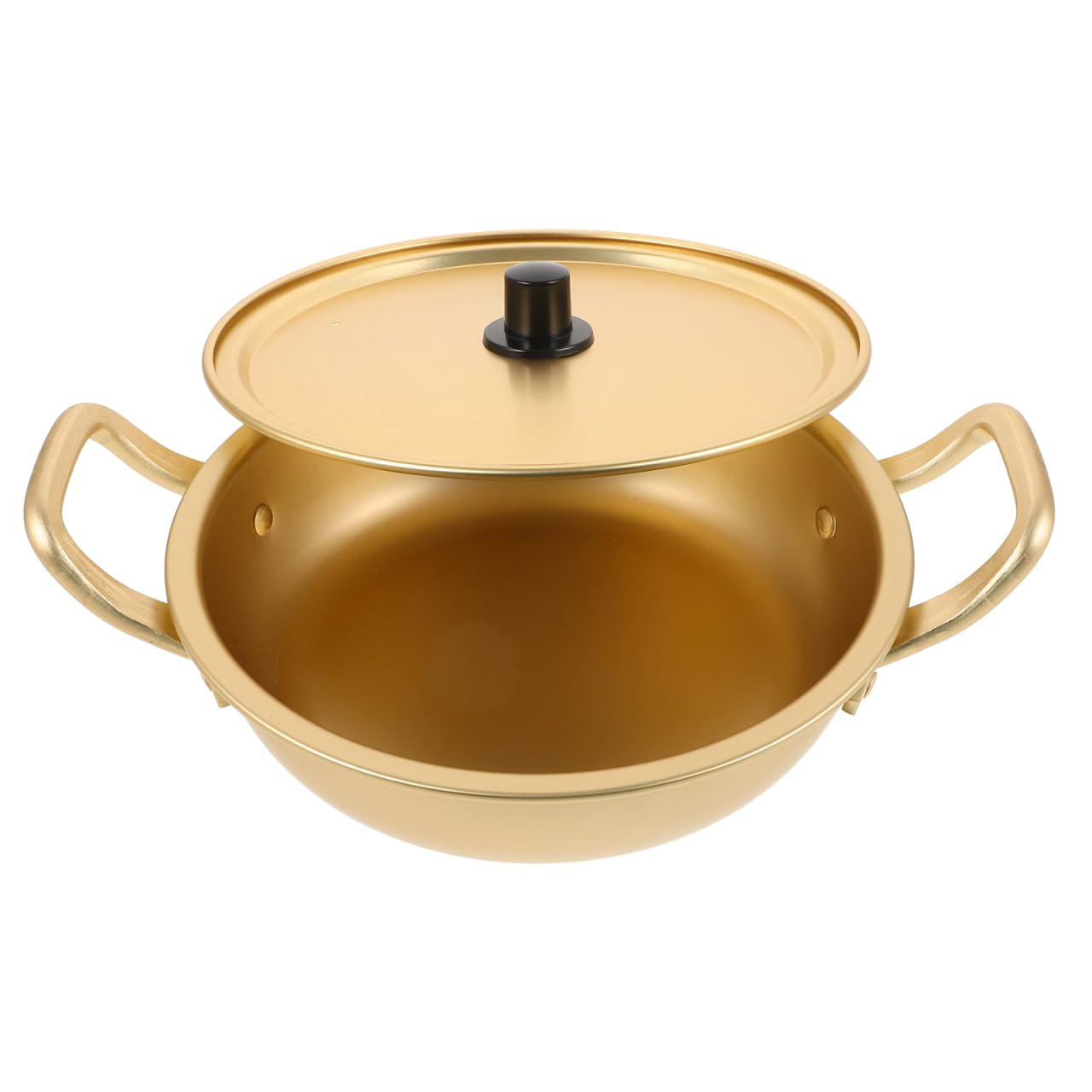 Photo 1 of BESTOYARD Korean Ramen Cooker - 7.87 Inch Golden Aluminum Noodles Pot with Lid for Instant Noodles, Soup, and Korean Ramen