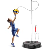 Hurtle Tetherball Ball and Rope Set &ndash; Portable Tether Ball with Heavy Duty Base and Adjustable Steel Pole 4-9 ft &ndash; Tool-Free Setup for Kids and Adults, Backyard Family Fun Outdoor Game