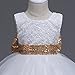 JiaDuo Baby Girl Lace Mesh Tutu Dress Sequin Bow Toddler Princess Gown White 80