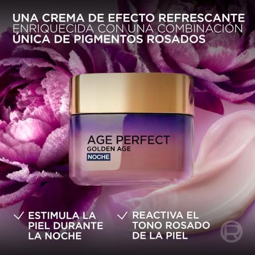 L'oréal paris age perfect golden age creme noturno fortificante, antiflacidez e luminosidade, pele madura, 50 ml