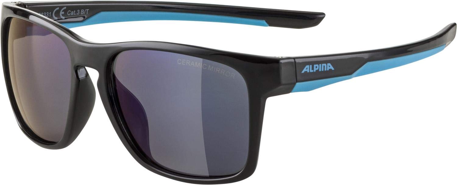 ALPINA Unisex - Children, FLEXXY COOL KIDS I sunglasses, black-cyan, One Size