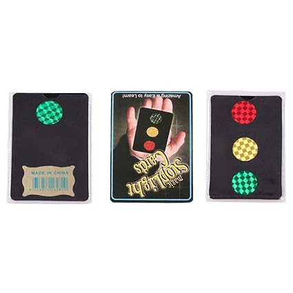 Crazy-Store Magic Stop Light Card Magical Traffic Light Toys Stage Tricks Perform Props
