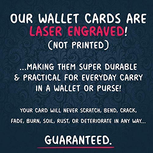 Personalized Wallet Card - The Perfect Anniversary Gifts for Men and Woman, Engraved Wallet Inserts, Metal Wallet Card, Mini Love Note, Deployment Gift, Boyfriend, Husband Gifts from Wife
