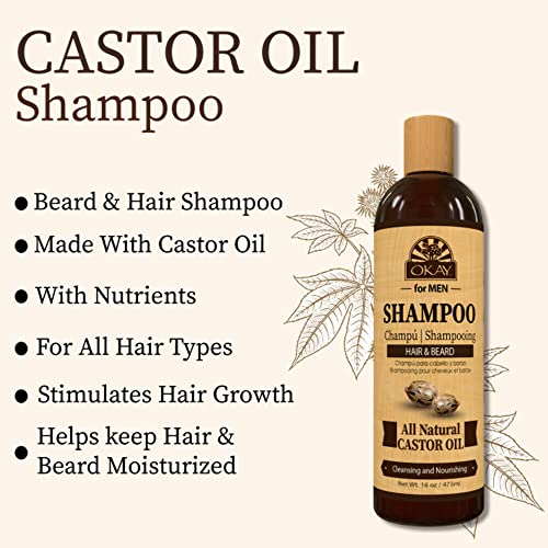 OKAY for MEN Castor Oil Beard and Hair Shampoo Wash 16oz Pricepulse