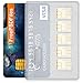 AFUNTA SIM Card & MicroSD Holders with 2 Tray Opener Pins, 2 Packs Card Storage Cases for Standard Micro Nano Micro-SD Memory Cards, with 3 Card Adapters and 2 Eject Pins