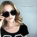 FEISEDY Cat Eye Women Sunglasses Metal Frame Plain HD UV400 Lens B2206