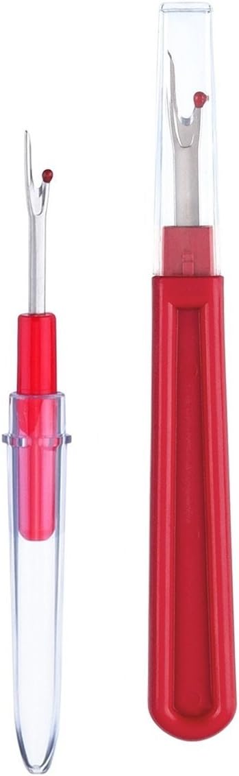 2 Pack Seam Rippers Large Small Thread Cotton Unpicker Cutter (Red)