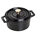 Staub Cast Iron 0.25-qt Mini Round Cocotte - Matte Black, Made in France